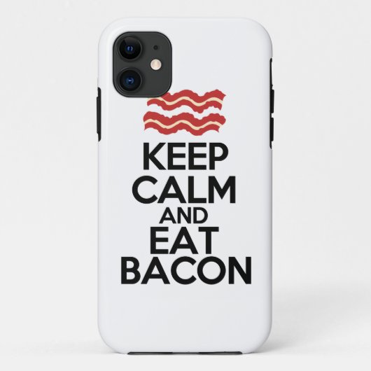restez calme et mangez du bacon amusant coque (Dos)
