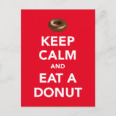 Restez calme et mangez une carte postale de beigne (Devant)