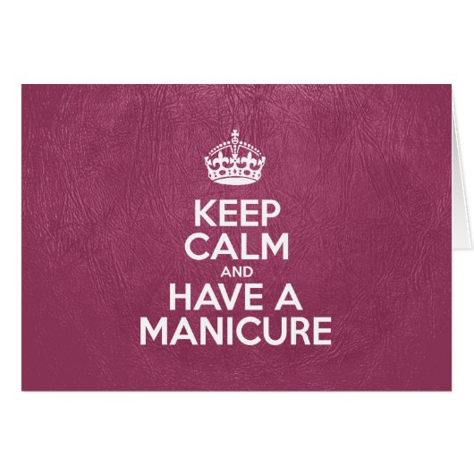 Restez calme et mangez une manucure, Cuir rose, Co (Devant horizontal)
