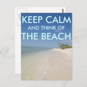 RESTEZ CALME ET PENSEZ À LA Carte Postale PLAGE (Devant / Derrière)