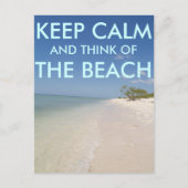 RESTEZ CALME ET PENSEZ À LA Carte Postale PLAGE (Devant)