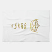 Restez calme et portez sur la serviette de cuisine (Horizontal)