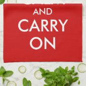 Restez calme et portez votre serviette de cuisine (Plié)