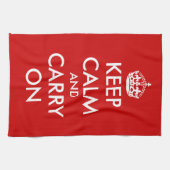 Restez calme et portez votre serviette de cuisine (Horizontal)