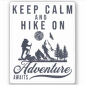 Restez Calme Et Randonnée Sur Sticker (Devant)