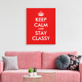 Restez calme et restez élégant imprimé en toile | (Insitu(Salon))