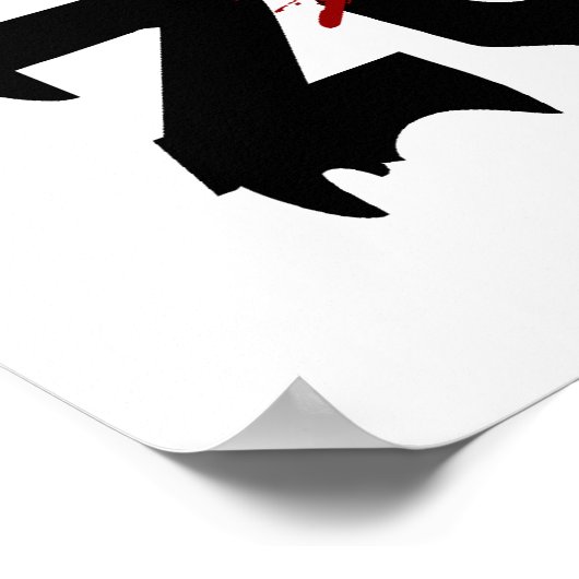 Restez Calme Et Tuez Zombies Poster Blanc (Coin)