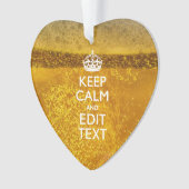 Restez calme et votre texte pour une grande bière (devant)