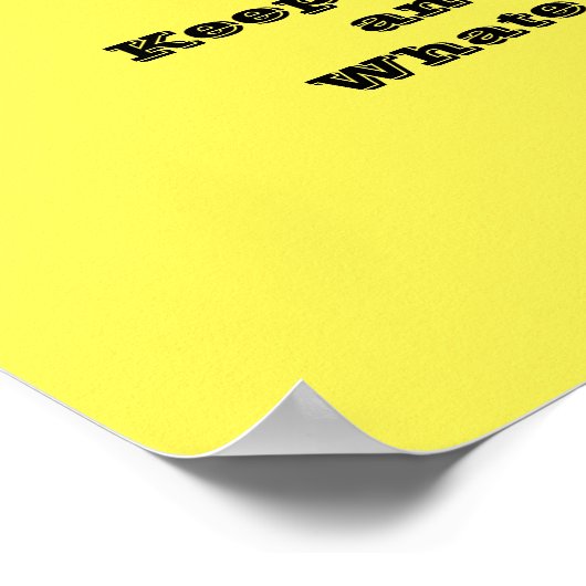 Restez calme et...Whateva Poster Paper, 11'' x 8,5 (Coin)