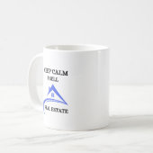Restez calme Je Vends Immobilier Mug (Devant gauche)
