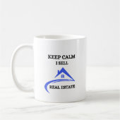 Restez calme Je Vends Immobilier Mug (Gauche)