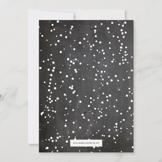 Restez Calme Joyeux Sur Chalkboard Invitation de f (Dos)