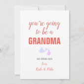 Restez calme Vous êtes une grand-mère Faire-part d (Dos)