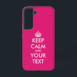 Restez calmes et continuez sur mème rose coutume<br><div class="desc">Restez calme et continuez sur mème neon rose coutume Samsung Galaxy S22 Coque. Faites votre propre personnalisation gardez calme citation. Couleur arrière - plan rose ou personnalisée. Amusant design modèle avec typographie moderne et couronne princesse. Les couleurs peuvent être changées.</div>