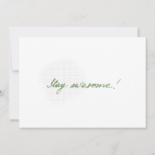Restez carte manuscrite minimaliste géniale (Devant)