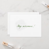 Restez carte manuscrite minimaliste géniale (Devant/Arrière en situation)