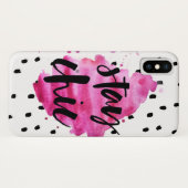 Restez Chic Rose Chaud | COQUE IPHONE (Dos (Horizontal))