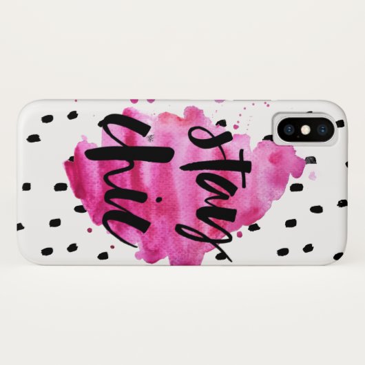 Restez Chic Rose Chaud | COQUE IPHONE (Dos (Horizontal))