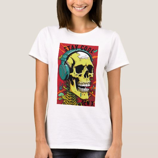 Restez Cool Skull Gen X T-shirt (Devant)