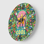 Restez Cool Star – Horloge Rétro Pop Art (Angle)