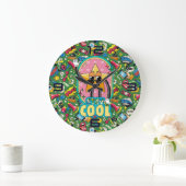 Restez Cool Star – Horloge Rétro Pop Art (Maison)