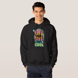 Restez Cool - Sweat à capuche noir étoile vintage
