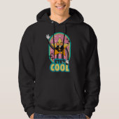 Restez Cool - Sweat à capuche noir étoile vintage (Devant)