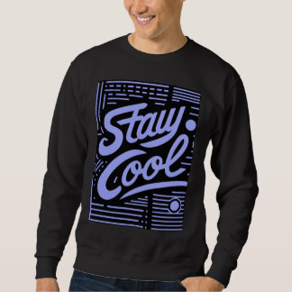 Restez Cool Sweatshirt à Col Rond avec Écriture Ré
