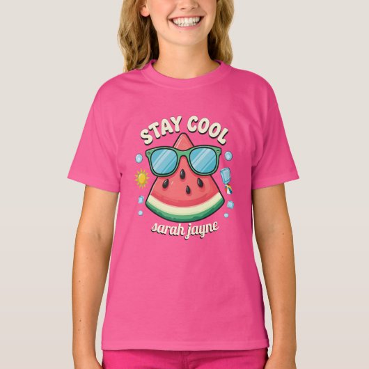 Restez Cool Watermelon Summer Vibes T-Shirt (Devant)