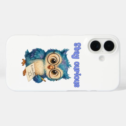 Restez curieux - Smart & Playful iPhone 16 Coque (Verso (horizontal))