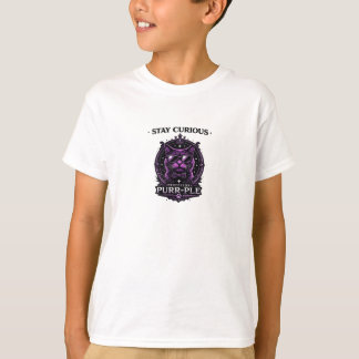 Restez Curieux - T-Shirt Graphique Professor Purr-
