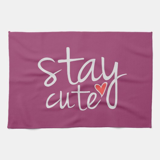 Restez Cute Serviette Cuisine, Gris (Horizontal)