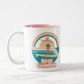 Restez Doré Mug Rétro Surf Côté Bohème (Gauche)