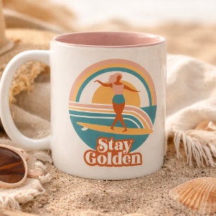 Restez Doré Mug Rétro Surf Côté Bohème