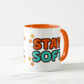 Restez doux - Mug floral (Devant droit)