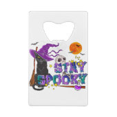Restez Éffrayant Halloween Black Cat Witch Casquet (Dos)
