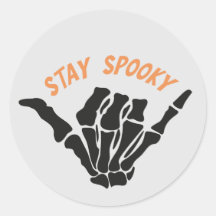 Restez Éffrayant Sticker à main de squelette