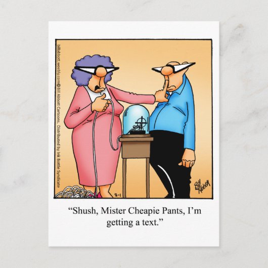 Restez en contact Carte Postale Humour "Spectickle (Devant)