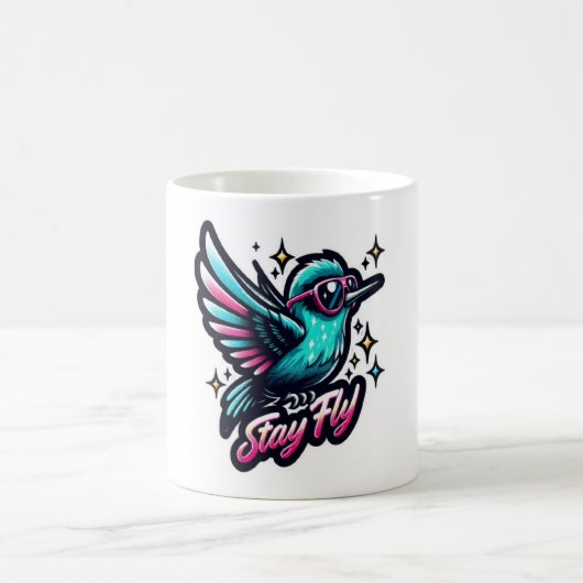 Restez en vol Motivation Hummingbird Mug (Centre)