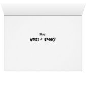 Restez Étrange Bonne Carte Halloween (Intérieur Horizontal (Bas))