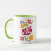 Restez Étrange Mug Floral (Gauche)