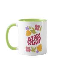 Restez Étrange Mug Floral