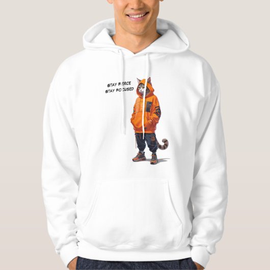 Restez Féroce, Restez Concentré - Sweat à Capuche (Devant)