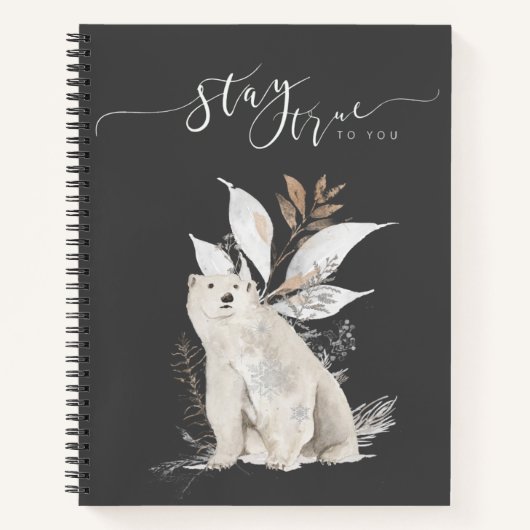 Restez Fidèle à Vous Ours Polaire Cahier - Soyez V (Devant)