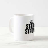Restez fort Poing Icon Mug (Devant gauche)