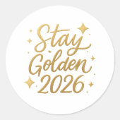 Restez Golden 2026 – Autocollant Motivation Brilla (Devant)