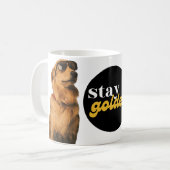 Restez Golden Funny Retriever Chien Mug Cadeau (Devant gauche)
