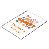 Restez Groovy Flower Power Cahier Journal Retro (Côté gauche)