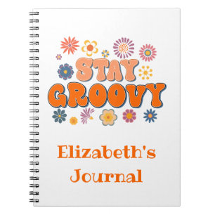 Restez Groovy Flower Power Cahier Journal Retro