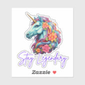 Restez Légendaire Sticker à découper Unicorn Arc e (Feuille)